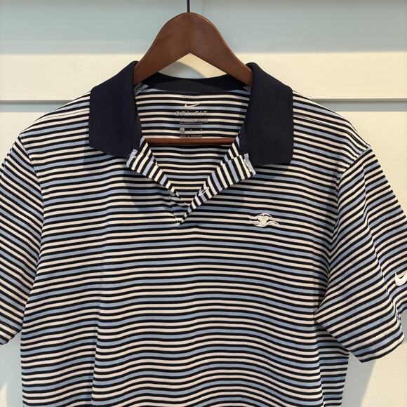 Nike Dri-FIT Polo Mens Large Navy Stripe Disney Cruise Line Golf BV0367-451 - Picture 4 of 15